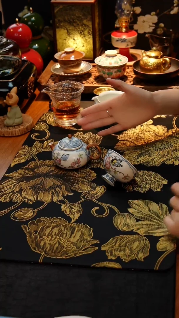 蝴蝶茶壶+主人杯两件套