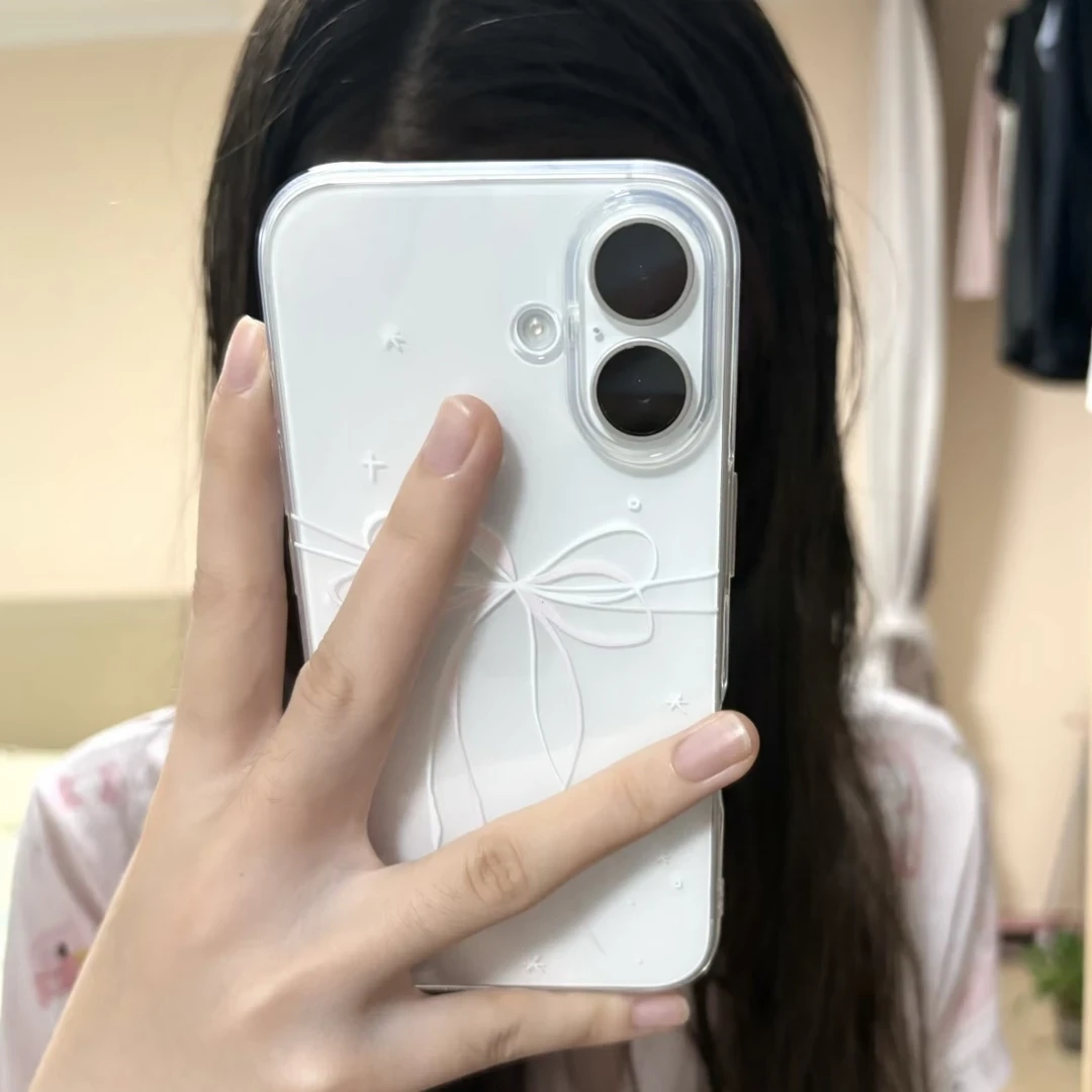 蝴蝶结适用苹果iPhone17pro14小米15promax华为p80手机壳防摔创意