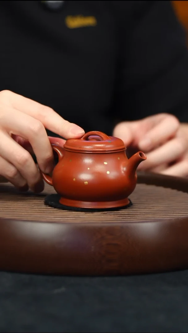 【闪购商品】紫砂茶壶朱泥 洒金紫砂茶壶
