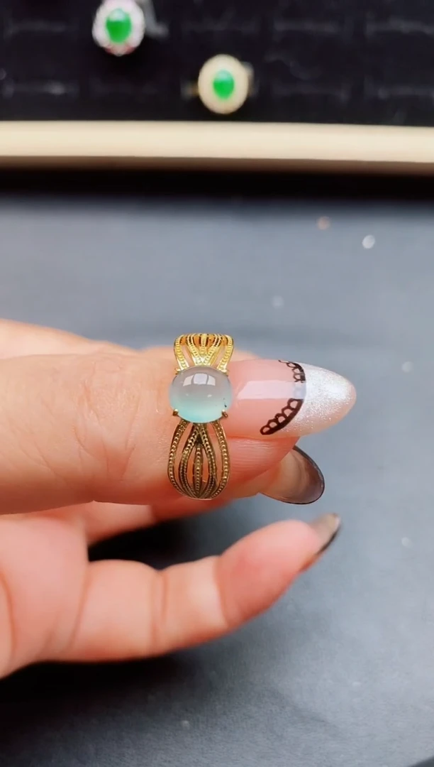 翡翠戒指银S925镶嵌5085050