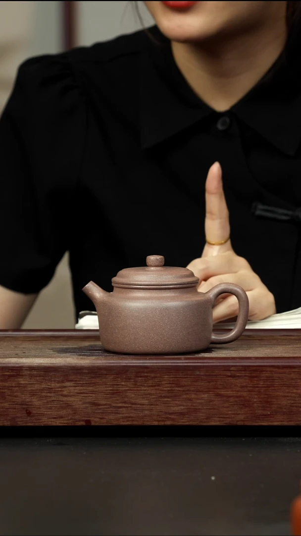 紫砂茶壶桃花泥 德钟