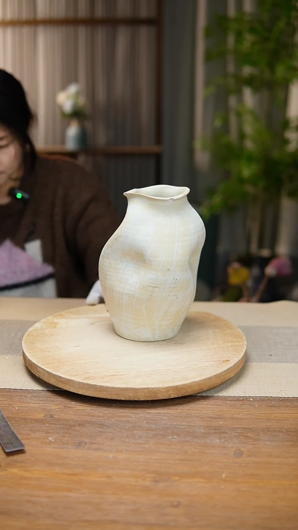 【闪购商品】陶瓷 花器陶瓷花瓶手捏瓶005瑕疵