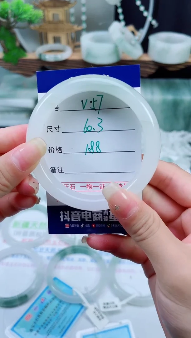 未镶嵌手镯石英质玉（天山翠）57