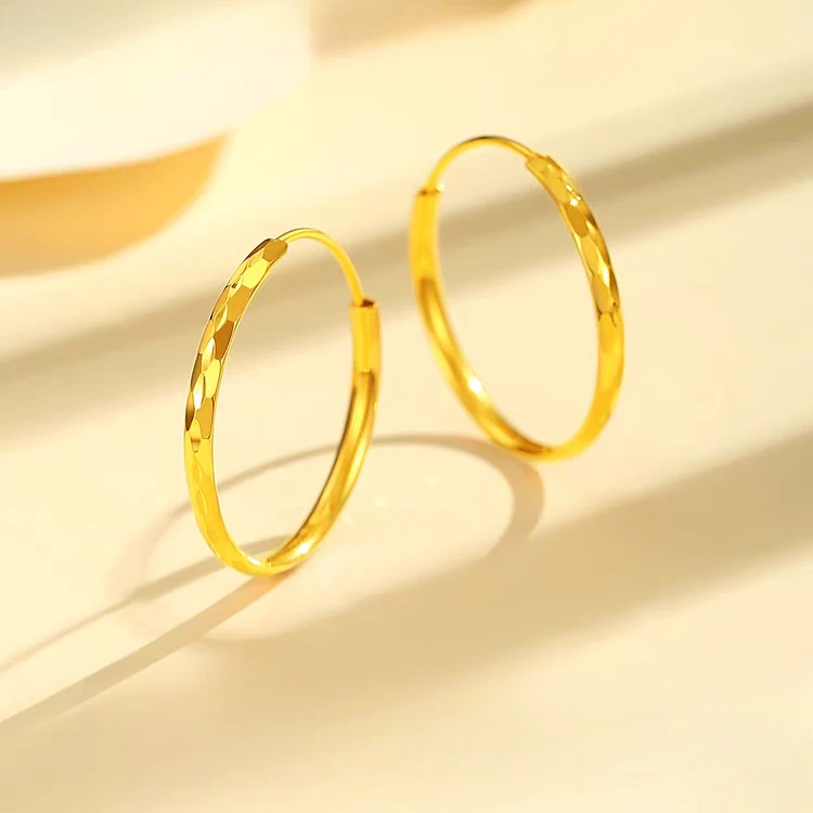 925银耳饰 【金牌主播专享】925银亮面菱形卡50耳圈 YE1310