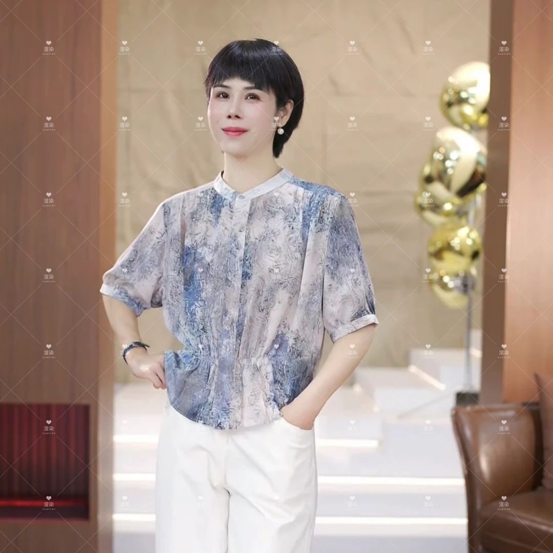 【渲渲推荐】QQ-668夏季时尚艺术风作画衬衣