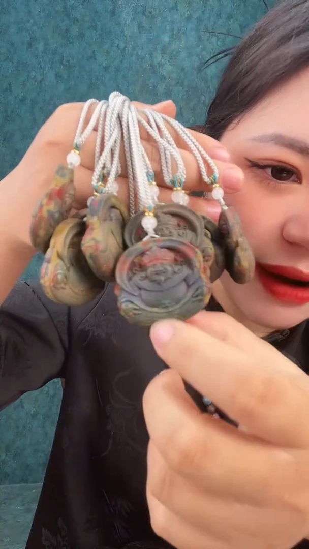 珠串敦煌香方财神爷香牌