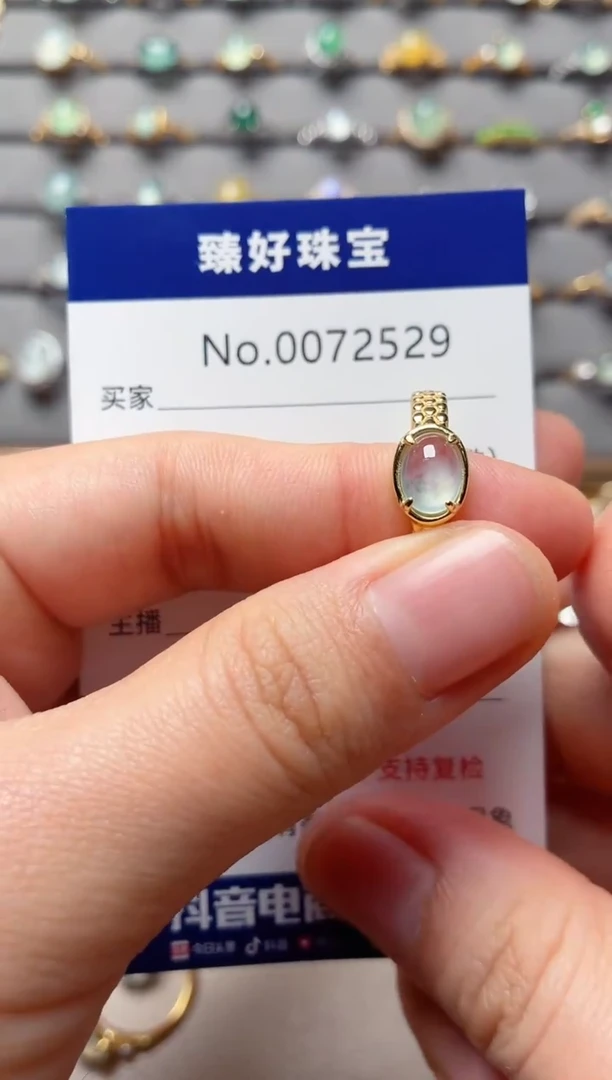 银S925镶嵌戒指翡翠1