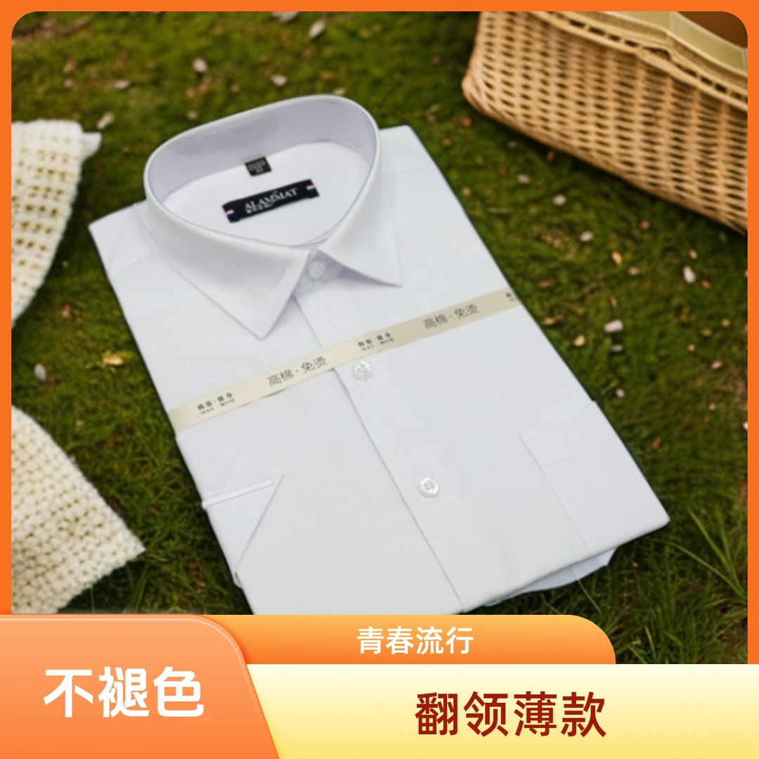B-1(ALAMAT)衬衫男款短袖2024年新款衬衫男士翻领薄款