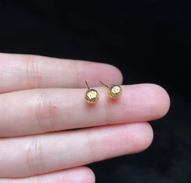 足银银制品 【玉总专属】足银耳钉B040215