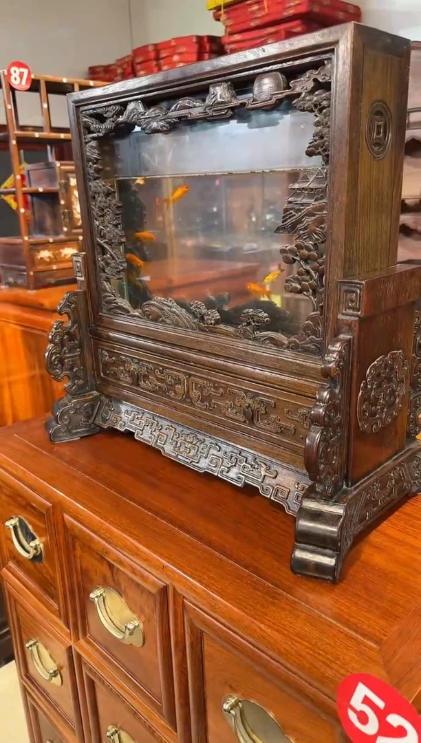 【闪购商品】木木艺缅花雕刻鱼缸2800.888