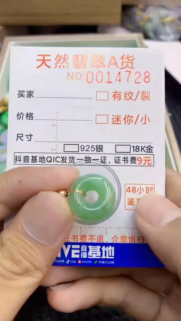 翡翠未镶嵌颈饰             1