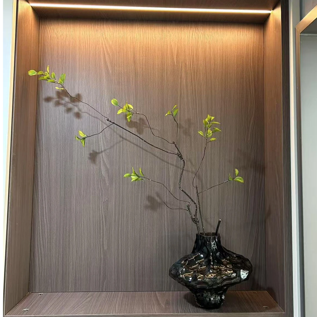 掬涵氛围感秋枫叶仿真枝条轻奢高级不规则艺术创意花瓶禅意【荐】