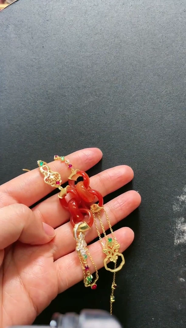 【闪购商品】玛瑙/玉髓耳饰银S925镶嵌支持48小时鉴赏 多样性发货