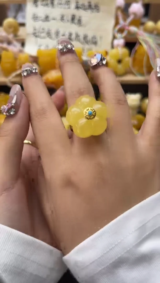 琥珀银S925镶嵌珠宝奇石141琥珀蜜蜡微瑕