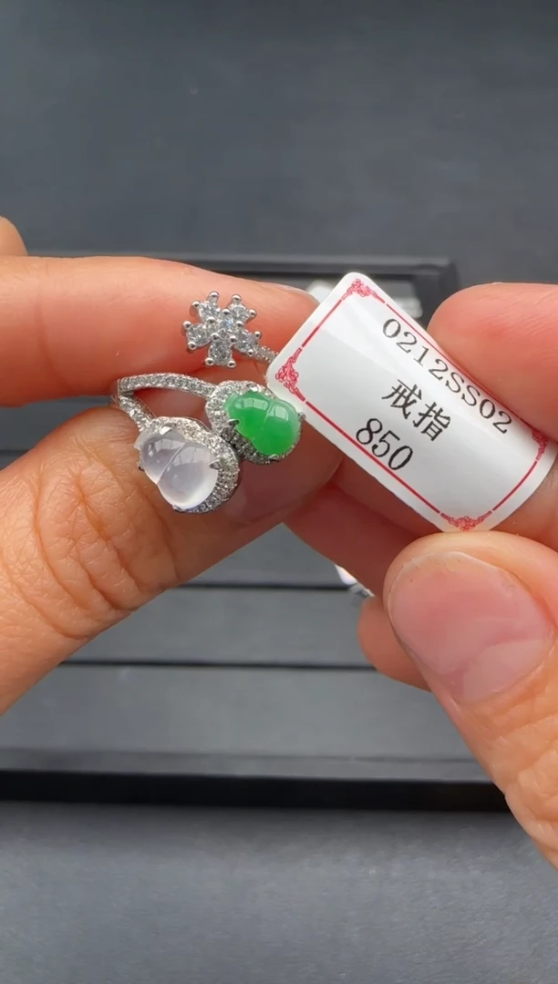 【闪购商品】翡翠戒指银S925镶嵌0212SS02