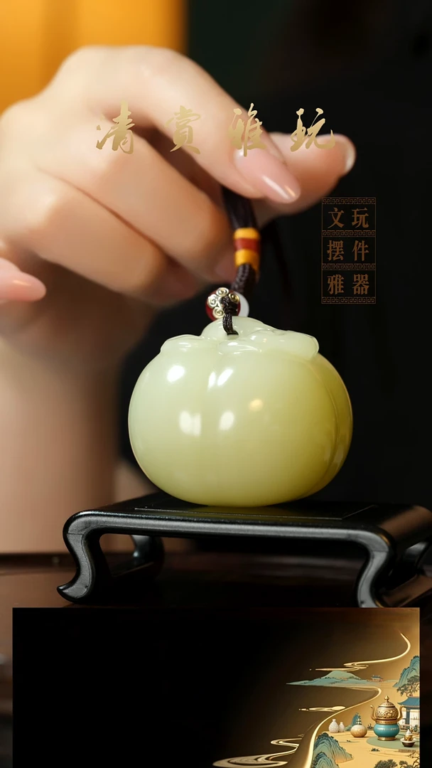 玉《事事如意》手把件摆件