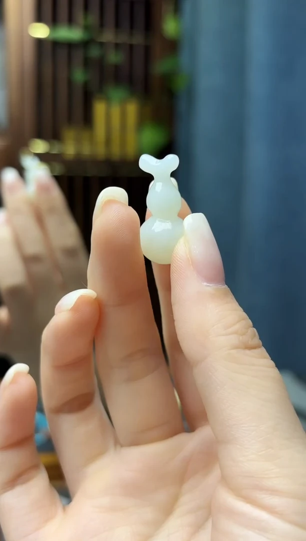 颈饰未镶嵌和田玉和田玉葫芦吊坠HX编绳