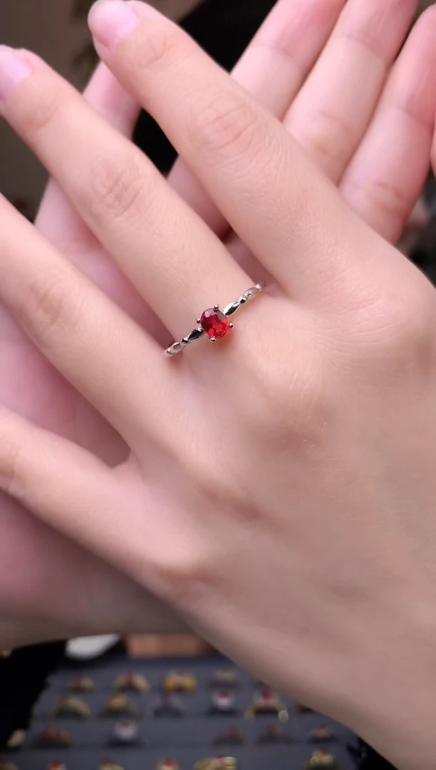 【闪购商品】蓝宝石戒指银S925镶嵌戒指