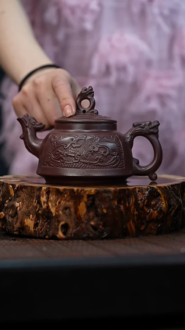 茶壶紫砂宜兴岁颐传砂原矿全手10