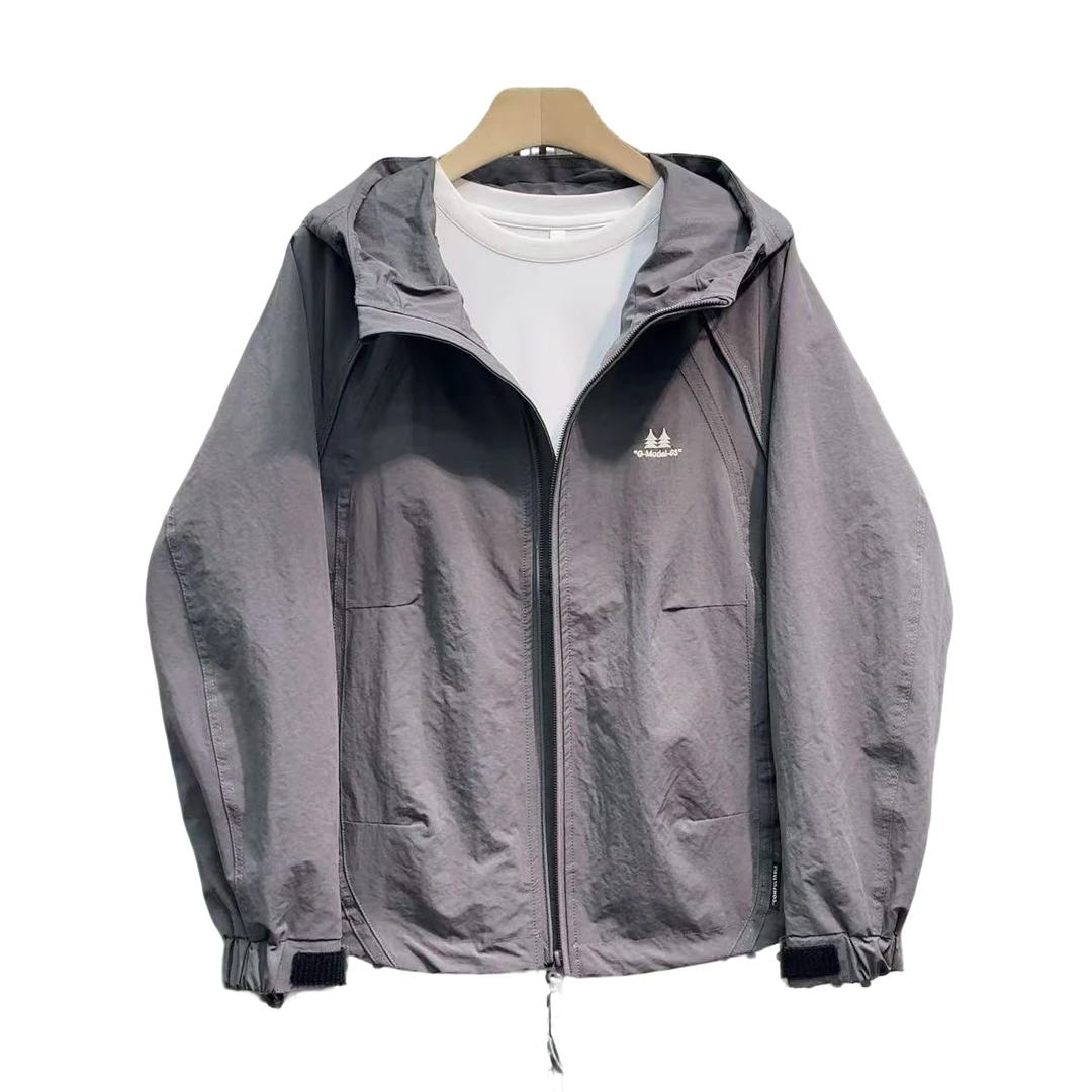 秋季新款痞帅连帽夹克青年潮牌男士上衣休闲潮男港风外套