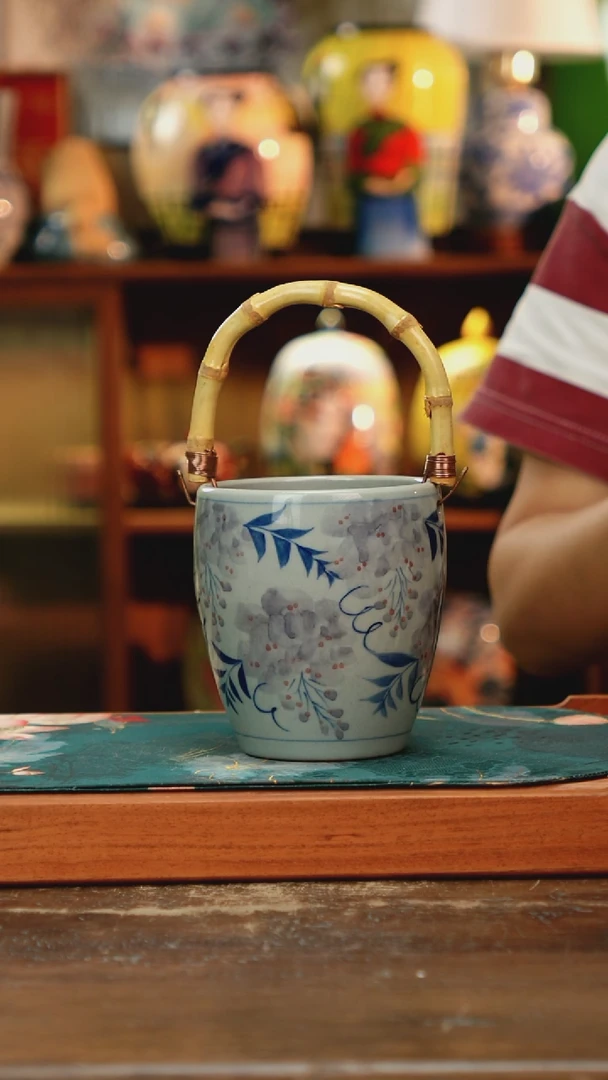 杯景德镇纯手工釉下彩精品茶具水杯