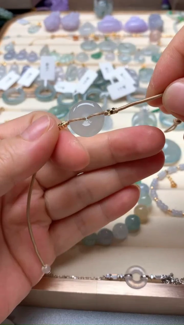 颈饰未镶嵌翡翠翡翠平安扣手绳