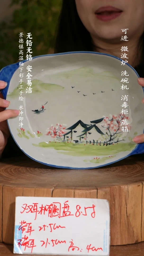 碗陶瓷景德镇高温瓷釉下彩手绘陶瓷