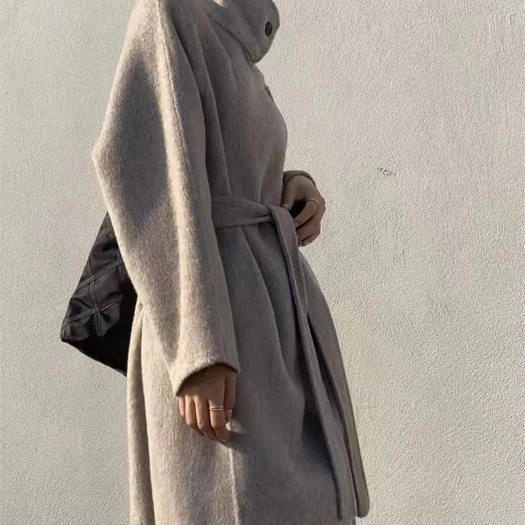 经典款25年新款气质网红时尚百搭双面宽松中长款韩版大衣