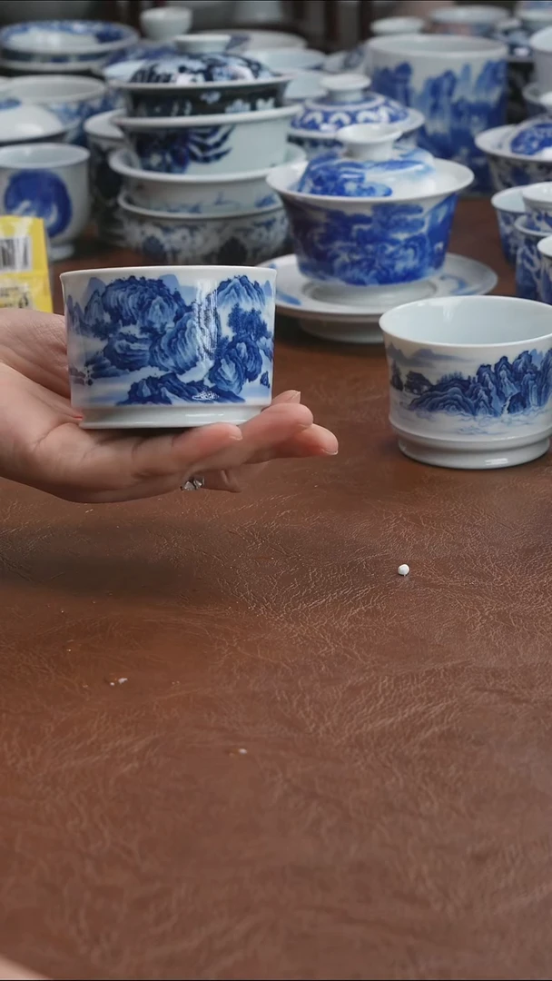 景德镇高端茶器墨奈手绘高端茶器