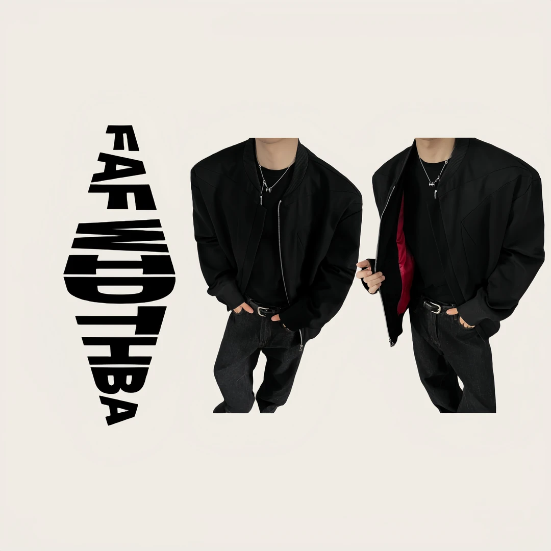 JK373 小众解构设计倒三角重水洗夹克休闲外套