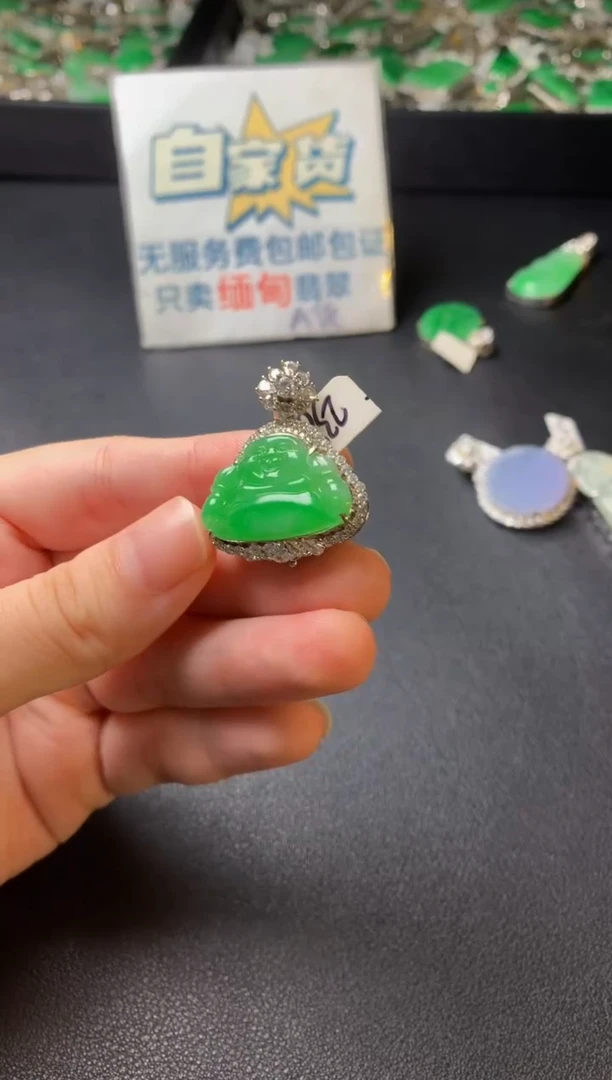 翡翠银S925镶嵌颈饰翡翠