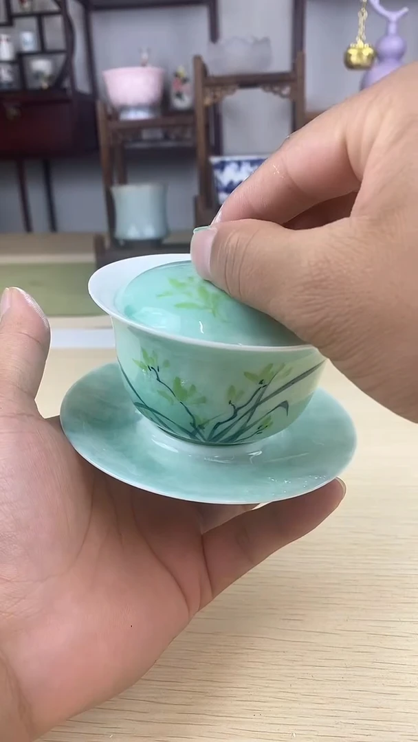 杯瓷心匠物直播间福利新品盖碗