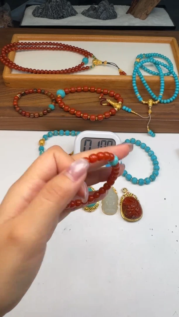 未镶嵌配饰配饰南红玛瑙忽***~手串手串