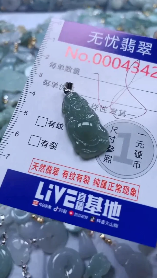 翡翠未镶嵌吊坠(不含链)4342