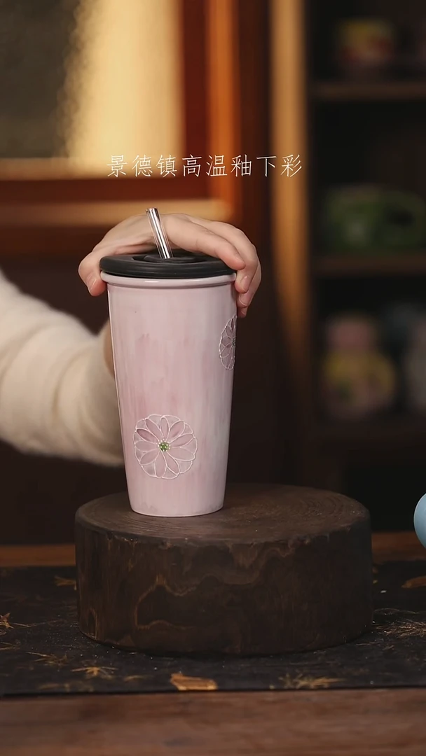 陶瓷景德镇高温釉下手绘陶瓷@L191@