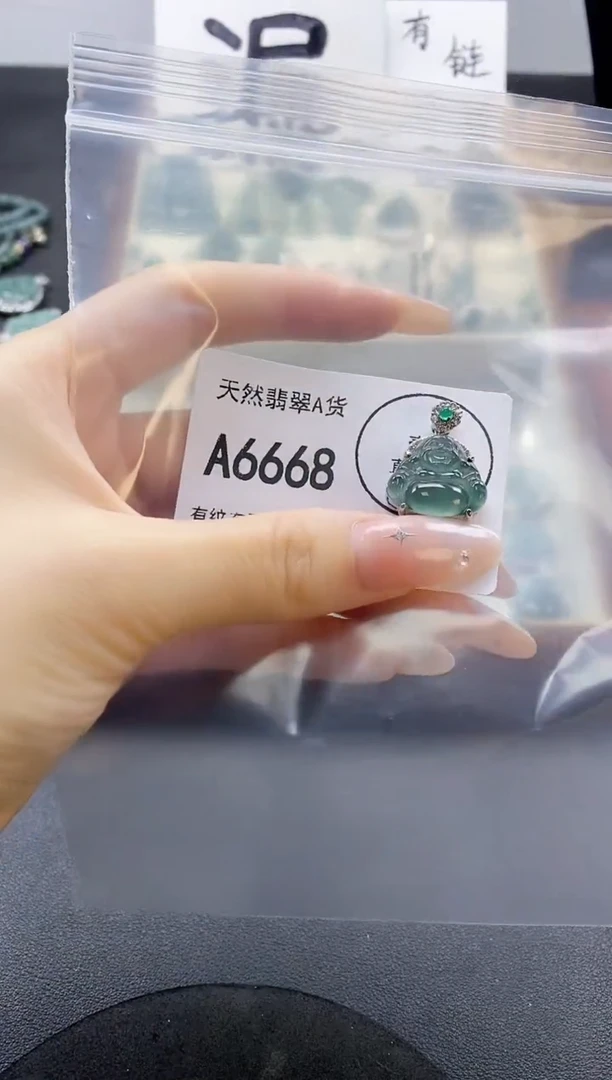 翡翠未镶嵌吊坠(赠链)天然翡翠A货