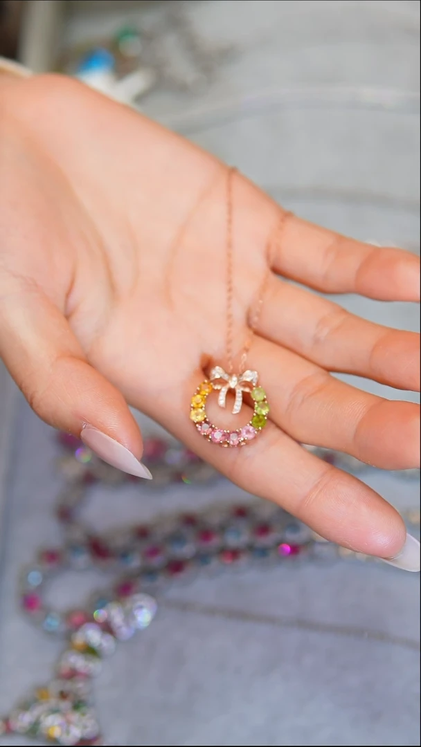 银S925镶嵌吊坠定制蓝宝石彩蓝宝吊坠