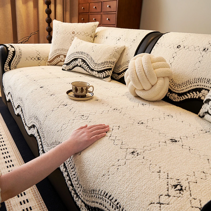 足姿沙发垫2025新款简约靠背巾盖布巾轻奢高档防滑罩皮沙发专用