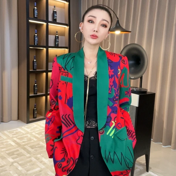 【宝姐家/西装上衣】新款网红风时尚炸街潮流女西装外套
