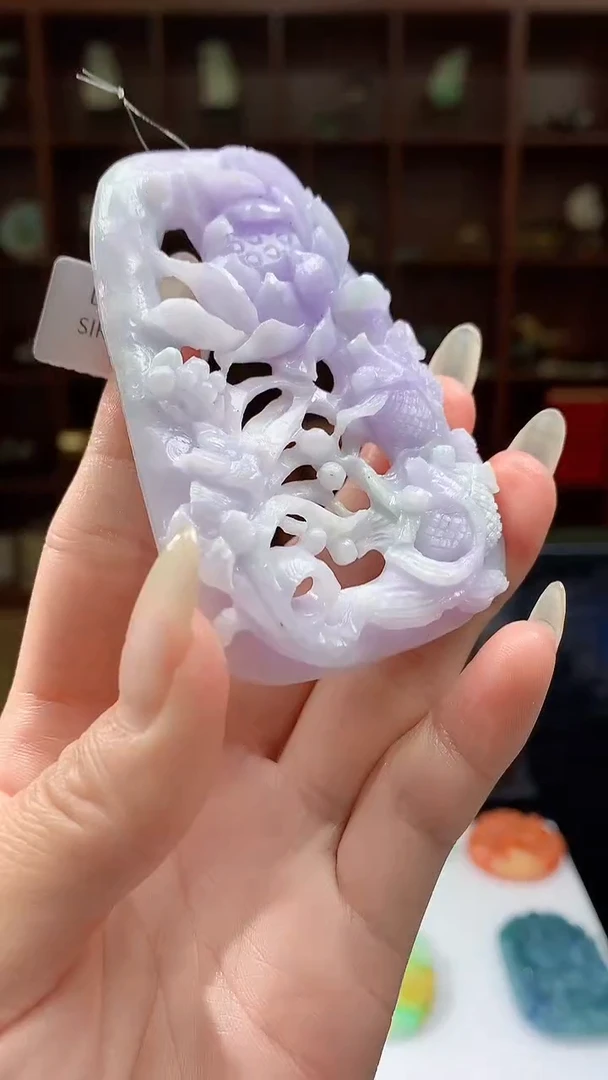 【闪购商品】定制翡翠未镶嵌8046jj-毛货挂件96