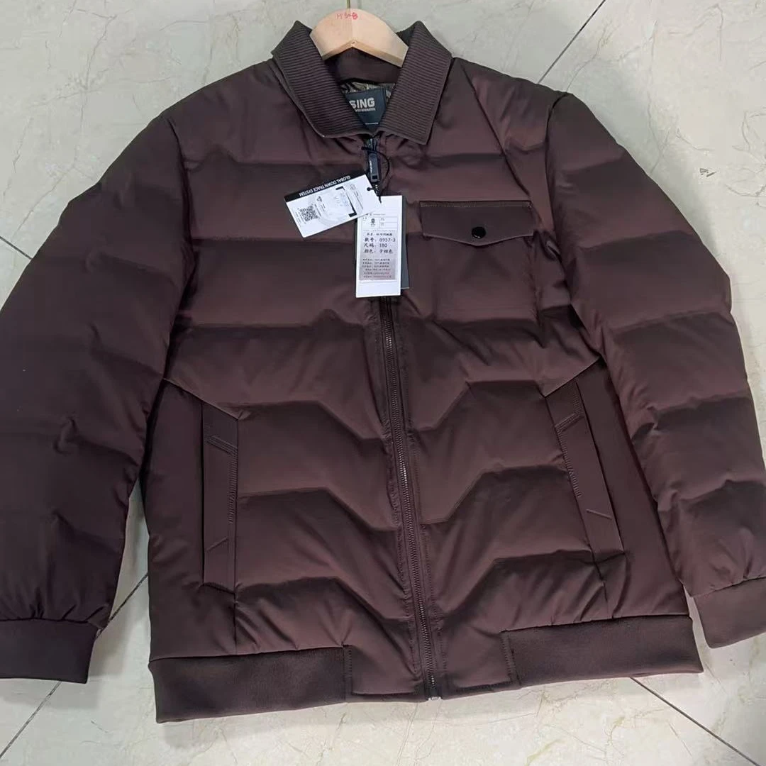 【8957】冬季新款男士休闲保暖短款翻领羽绒服H0756