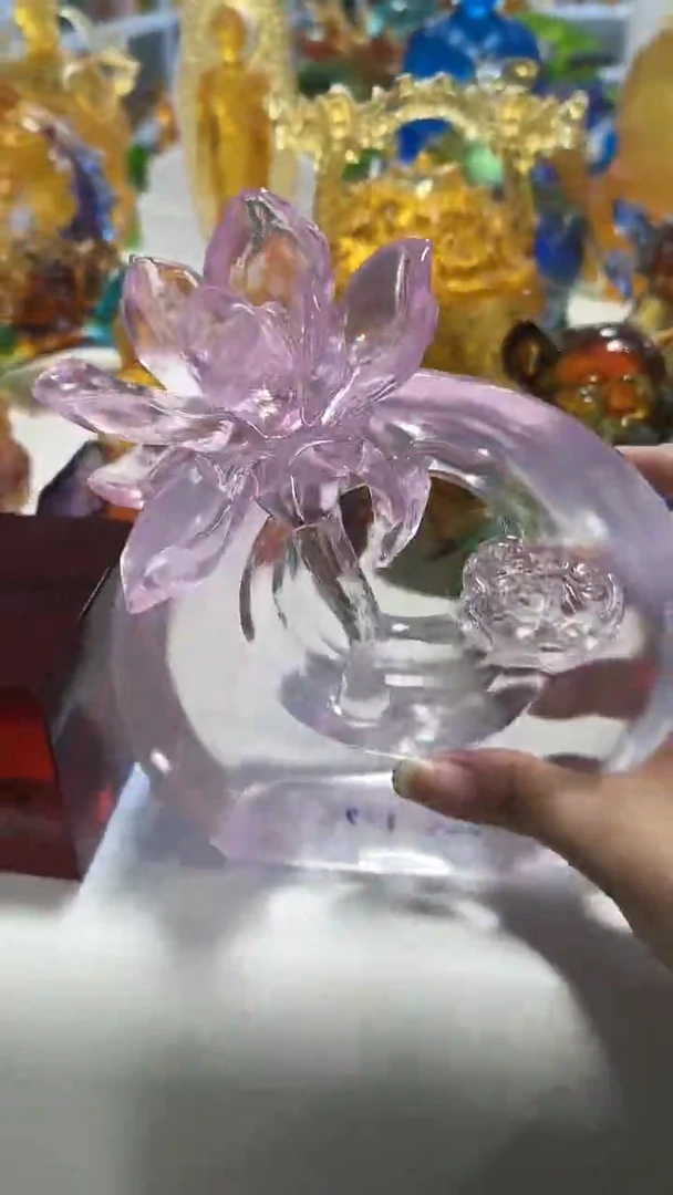 手工艺品琉璃花漾年华 古法琉璃  微瑕介意勿拍 不退不换