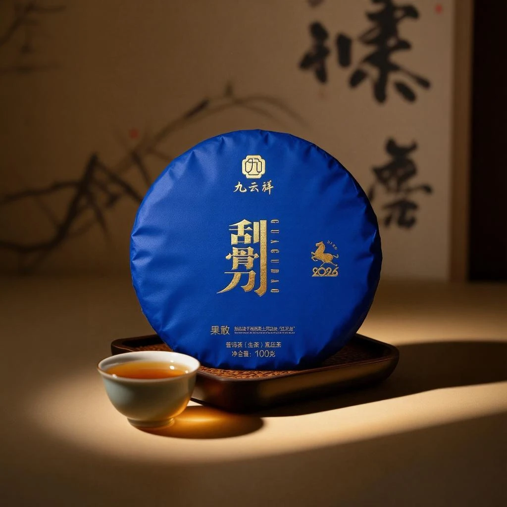 【刮骨刀】九云祥·果敢楂子树杨家土司地块100g/饼（普洱生茶）