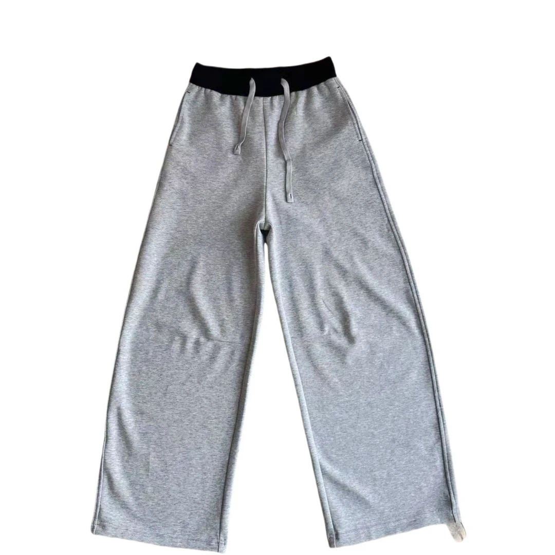 8808  松紧  百搭  纯色  舒适  口袋  休闲裤