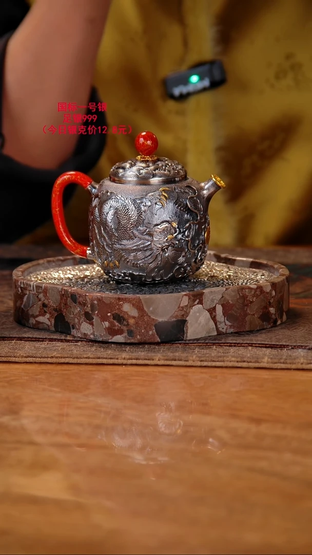 盛唐工坊 足银999 手工泡茶壶