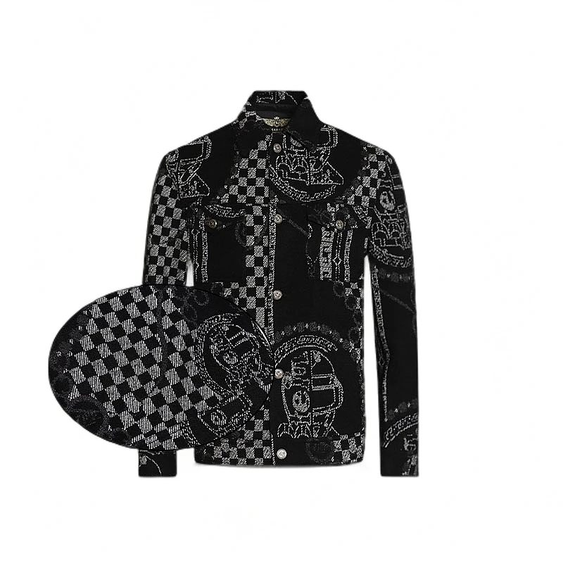 B.M.SABARATI 秋冬男复古成熟痞帅外套格子气质耐磨宝马夹克上衣R