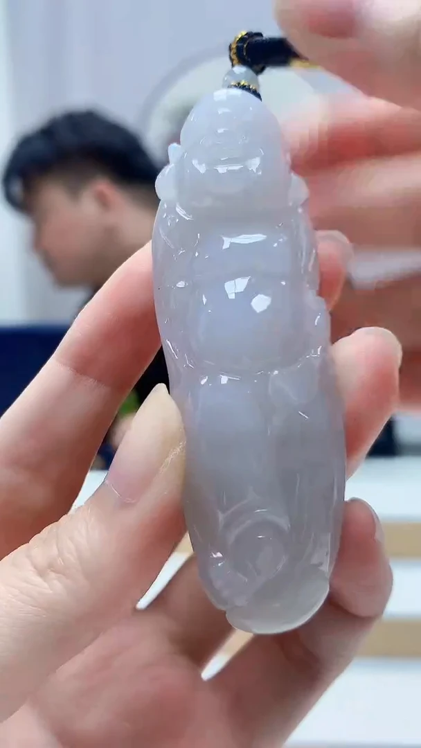 未镶嵌定制翡翠5060zm-毛货挂件佛公33