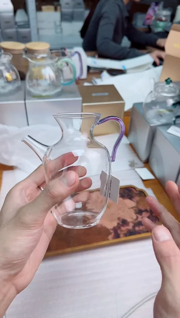 手工艺品玻璃风谜畅语茶海浅紫色