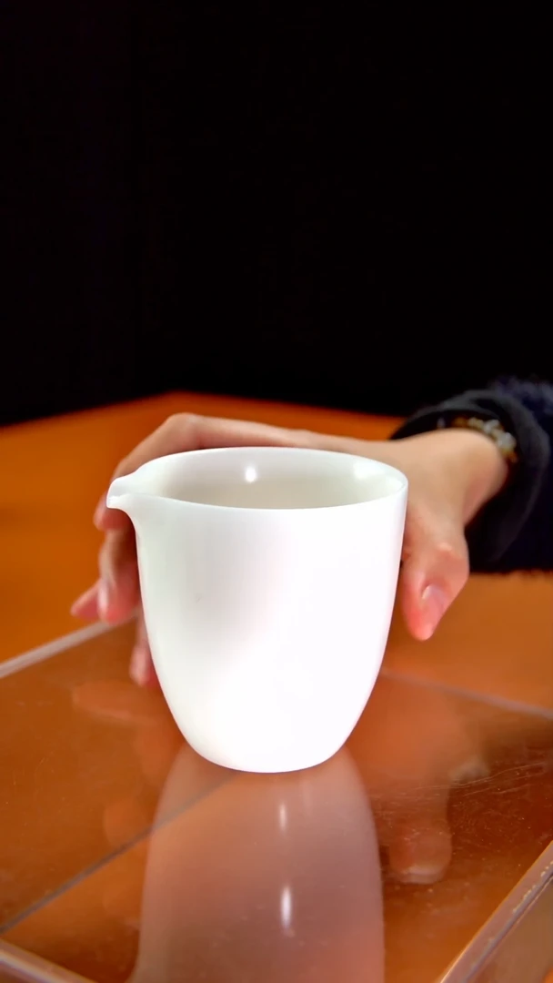 其他陶瓷《言泥陶瓷》冰种羊脂玉素烧系列 公道杯