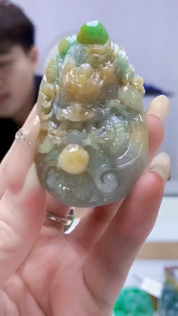 未镶嵌定制翡翠5145DD-毛货挂件26